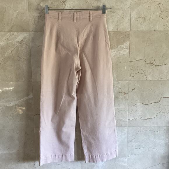 Marine Layer Bridget Crop Pants Size 10 Peach Whip Wide Leg Slim Fit Fall Preppy - Picture 3 of 12